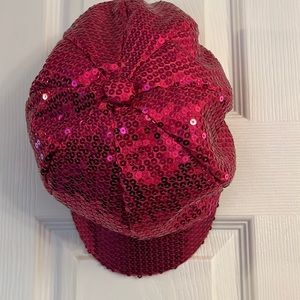 Justice Hot Pink Sequin Hat
